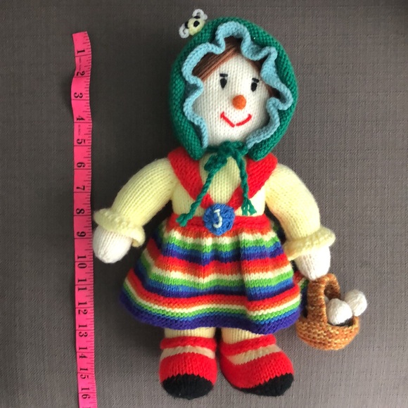 Hand Made Knit Scarecrow & Farm Girl Doll 16” designed by Jean Greenhowe - Picture 9 of 10